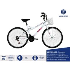 Imagem do BICICLETA VENTURA T19 R26 21 BRANCA A14 / 2 UNIDADES