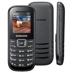 SAMSUNG E1207 PRETO COM DUAL CHIP, VIVA-VOZ, RÁDIO FM E FONE DE OUVIDO