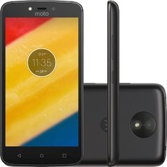 Smartphone Motorola Moto C Plus XT-1726 Preto 8GB, Tela 5'', TV Digital, Dual Chip, Android 7.0, 4G, Câmera 8MP, Processador Quad-Core E 1GB De RAM, Quad-Band 850/900/1800/1900