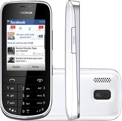 NOKIA ASHA 202 BRANCO DUALCHIP 2MP MP3 PLAYER FM BLUETOOTH