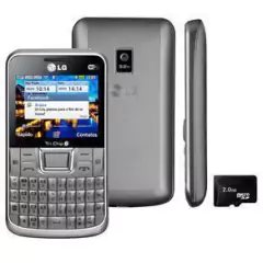 LG TRI CHIP C333 PRATA COM CÂMERA 3.2MP,TECLADO QWERTY, WI-FI, BLUETOOTH, MP3, RÁDIO FM