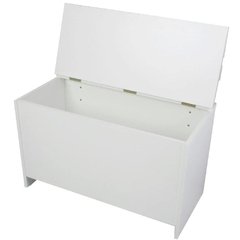 Banco Baú Caixa de Lenha CL 001 100% MDF Branco - Completa - comprar online