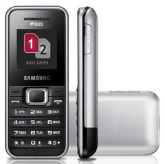 SAMSUNG DUOS E1182L SILVER PRATA 2 CHIPS TELA 1,5