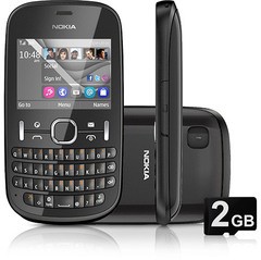 NOKIA ASHA 201 GRAFITY 2MP REDES SOCIAIS QWERTY