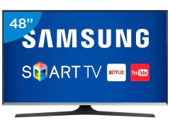 Smart TV LED 48" Full HD Samsung 48J5300 com Connect Share Movie, Screen Mirroring, Wi-Fi, Entradas HDMI e USB