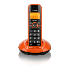 Telefone sem Fio Elgin TSF 7600 com Identificador de Chamada Laranja