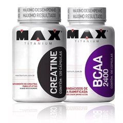 Bcaa 2400 100caps Manutenção Ganho De Massa Max Titanium - 4 unidades