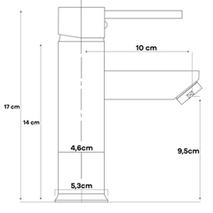 Torneira Misturador Monocomando Banheiro Lavabo Luxo Baixa GH029 - 1 UNIDADE - loja online