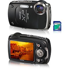 CÂMERA DIGITAL FUJIFILM XP30 PRETO C/ 14MP, LCD 2.7", ZOOM ÓPTICO 5X, VÍDEO HD (720P), DETECTOR DE FACES, À PROVA DE ÁGUA,QUEDA,FRIO E POEIRA - comprar online