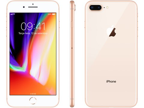 IPhone 8 256GB PLUS Rosa, Processador De 2.38Ghz Hexa-Core, Bluetooth Versão 5.0, Sistema IOS 11, 4K UHD (3840 X 2160 Pixels) 60 Fps, Quad-Band 850/900/1800/1900