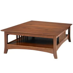 Mesa de Centro Quadrada Emily Castanho Claro