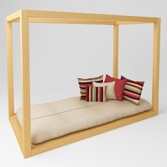 Mini Cama Infantil Montessori em Pinus - Viscondesconde - V1MINICAMA1