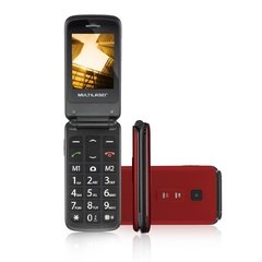 Celular Flip Vita Dual Chip MP3 Vermelho Multilaser P9021