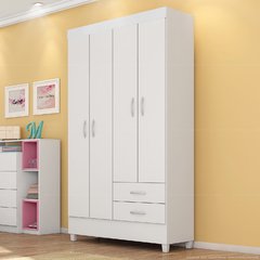 Guarda-roupa 4 Portas e 2 Gavetas 402 Branco Linho