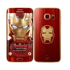 smartphone Samsung Galaxy S6 Edge Iron Man SM-G925S 64GB, processador de 2.1Ghz Octa-Core, Bluetooth Versão 4.1, Android 6.0.1 Marshmallow, Quad-Band 850/900/1800/1900