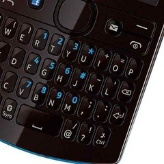 Celular Desbloqueado Nokia Asha 205 Preto/Azul com Dual Chip, Câmera VGA, Teclado QWERTY - loja online