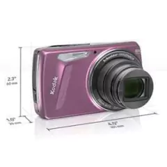 CÂMERA DIGITAL KODAK EASYSHARE M580 ROSA C/ 14 MP, LCD 3,0", ZOOM ÓPTICO 8X E DETECTOR DE FACES - loja online