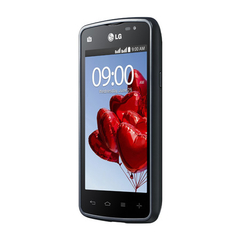 Smartphone LG L50 Dual TV Preto com Tela de 4", Dual Chip, TV Digital, Android 4.4, Câm.5MP, Processador Dual Core 1.3GHz - comprar online