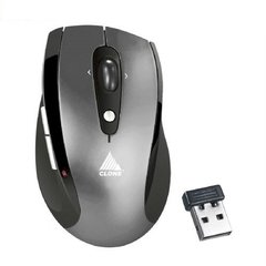 Mouse Óptico Wireless 6252 Cinza Escuro 2.4ghz com Nano Receptor Usb - Clone