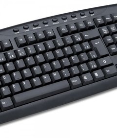 Teclado Com Fio Pisc 1817 Preto Multimidia USB - comprar online