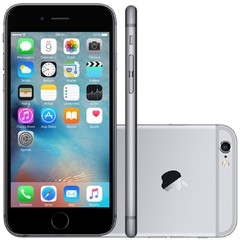 IPHONE 6S APPLE COM 16GB E TELA 4,7" HD COM 3D TOUCH, IOS 9, SENSOR TOUCH ID, CÂMERA ISIGHT 12MP, WI-FI, 4G, GPS, BLUETOOTH CINZA ESPACIAL