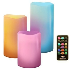 Conjunto de Velas Multi Color Relaxmedic - RM-VL0009 - 6 UNIDADES