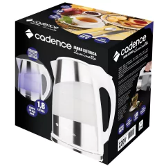 Chaleira Elétrica Cadence Iluminatta CEL304 - Branco/Inox - 1,8 L - comprar online