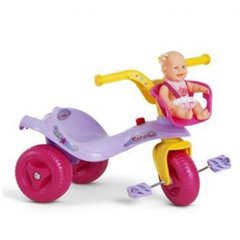 Triciclo Bandeirante Mototico Gatinha Leva Boneca 808 com Cadeirinha para Boneca