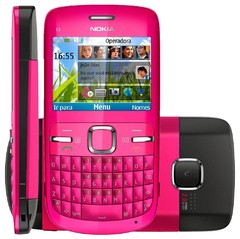 CELULAR NOKIA C3-00 ROSA CAM 2MP, QWERTY, WI-FI, MP3, FM, BLUETOOTH