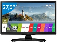 TV Monitor Smart LED 27,5" HD LG 28MT49S-PS com Wi-Fi, WebOS, Conversor Digital Integrado, Screen Share, Cinema Mode, HDMI e USB