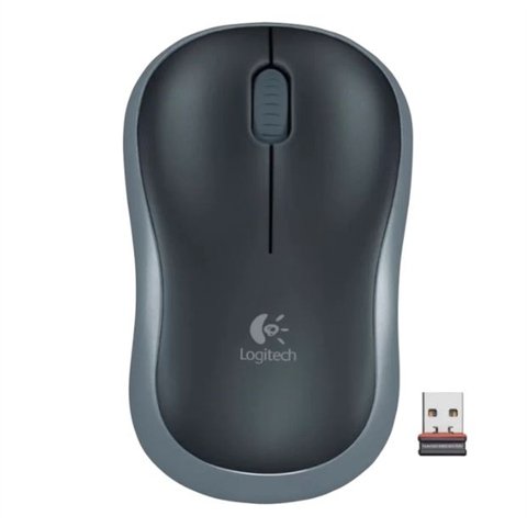 Mouse Sem Fio Logitech M-185 910-002225 Cinza Escuro