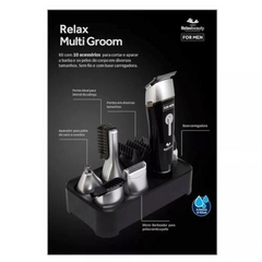 Barbeador Elétrico Relax Multi Groom RelaxMedic - RB-AM0249A - 1 UNIDADE - Infotecline