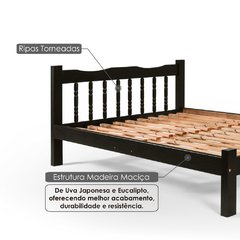 CAMA DE CASAL ATENAS COM P S TORNEADO - MADEIRA EUCALIPTO - 2 unidades - comprar online