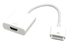 ADAPTADOR CONECTOR 30 PINOS/HDMI P/IPAD 2,3,4 E IPHONE 20CM