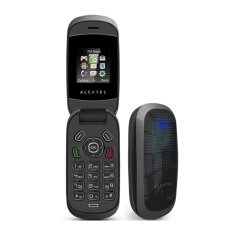 Celular ABRIR E FECHAR OT-223 Alcatel Cinza c/ Rádio FM, Indicador de LED, Viva Voz e Fone