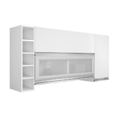 Armário Aéreo 3 Portas E Adega Ébano Chf Branco Ebwt - comprar online