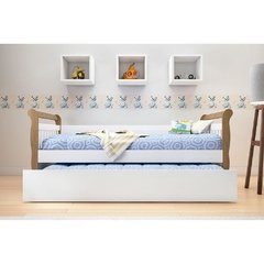 Cama Infantil Carolina Baba Julia 10200 MDF Branco e Amadeirado 186309