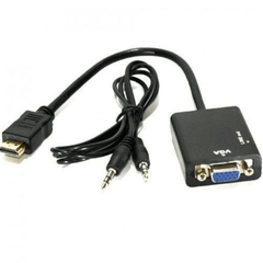 ADAPTADOR HDMI/VGA 20CM C/SAIDA DE AUDIO ESTEREO