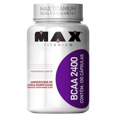 Bcaa 2400 100caps Manutenção Ganho De Massa Max Titanium - 4 unidades - comprar online