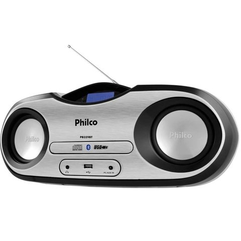 CD Player Philco PB329BT com MP3, Bluetooth, USB e Entrada Auxiliar de Áudio - 15 W