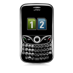 Celular desbloqueado Meu SN40 Preto/Cinza com TV Analógica, Dual Chip, Teclado Qwerty, Câmera 1.3 na internet