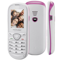 Celular Desbloqueado Multilaser Max 4S Branco/Rosa com Quadri Chip, Câmera VGA, MP3, MP4, Rádio FM, Gravador de Voz e Fone de Ouvido na internet