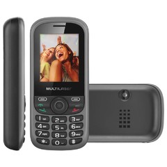 Celular Desbloqueado Multilaser UP P3292 Preto com Dual Chip, Tela 1.8", Câmera, Bluetooth, Rádio FM e MP3