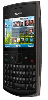 NOKIA X2-01 CINZA/PRETO QWERTY, CÂMERA, MP3, RÁDIO FM, BLUETOOTH, FONE DE OUVIDO E CARTÃO 2GB - loja online