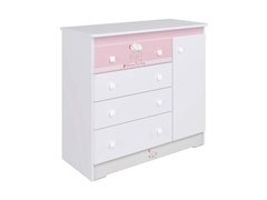 Cômoda Infantil 4 Gavetas E 1 Porta Bb 810 Completa Móveis