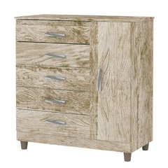 Cômoda Sapateira Com 1 Porta E 5 Gavetas - Vila Rica Line