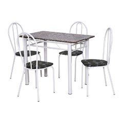 CONJUNTO DE MESA COM 4 CADEIRAS MONIQUE BRANCO
