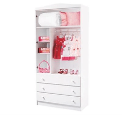 Roupeiro 2 Portas Carolina Luizzi Clean 4419 - Branco - comprar online