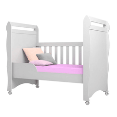 Berço e Minicama Carolina Mirelle 332 MDF Branco - comprar online