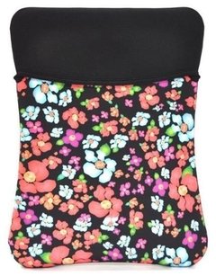 Case Em Neoprene Reliza Liberty Envelope Dupla Face Flores Para Notebooks Até 14"